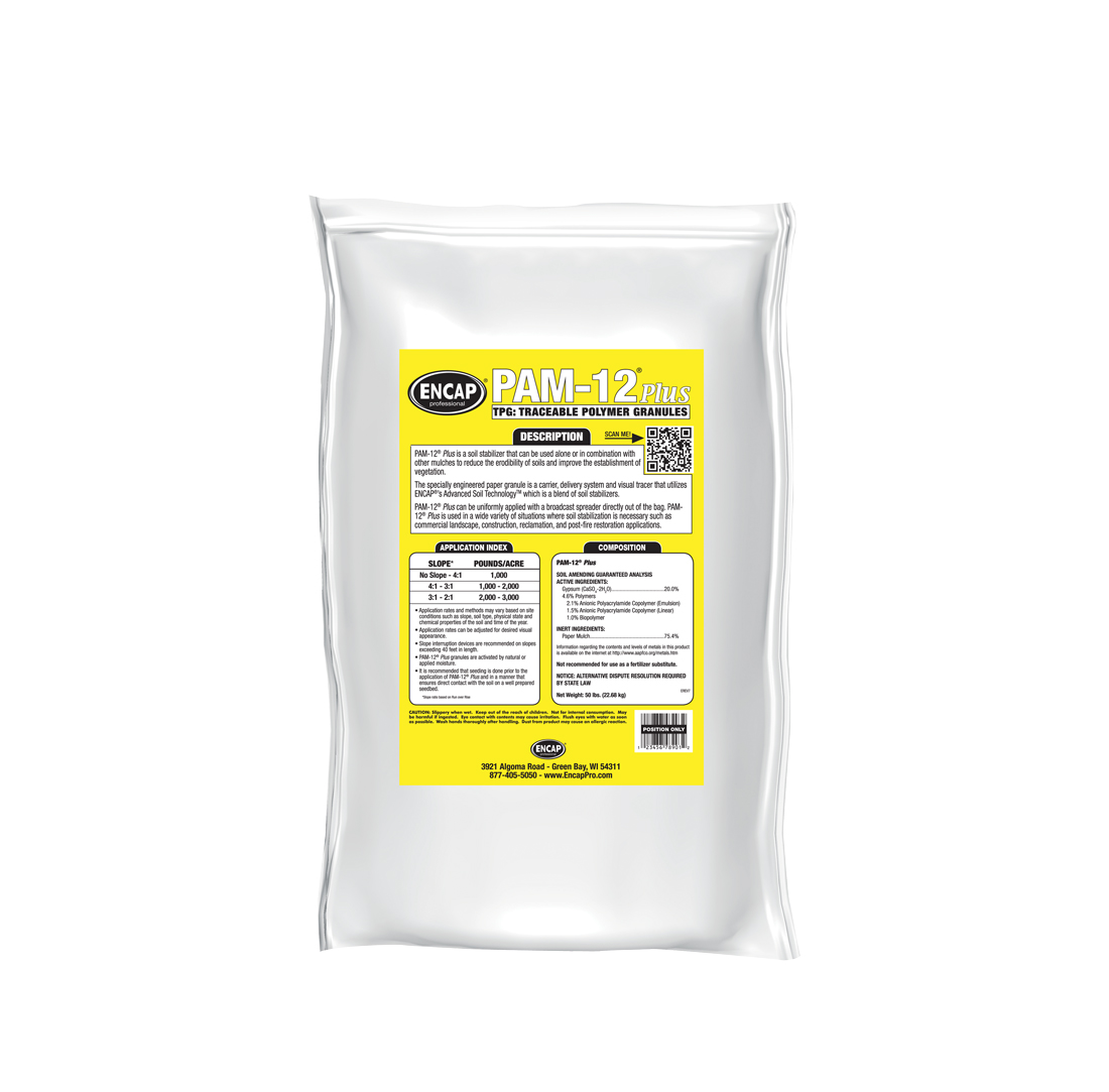 PAM-12 Plus Erosion Control 50 lb bag - Seed Cover